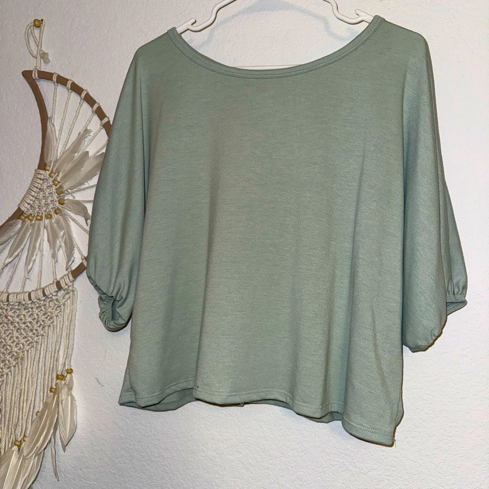 Mint green crop top size 2X